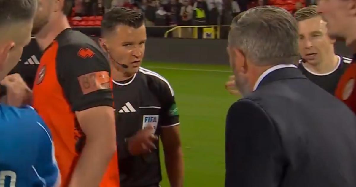 McInnes confronts referee after Rangers' draw with Dundee United